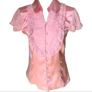 Studio Y  Posh Pink Feminine Blouse Size:Xlg
